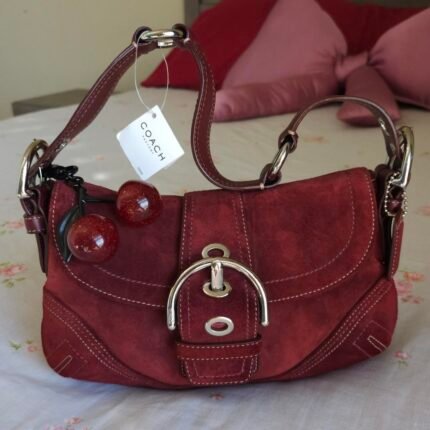 Y2K Vintage Coach Suede Mini Soho Shoulder Bag 🍒✨💕